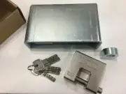 Ship cargom Container Lock Box, Hides Secures Pad Lock WELDING VERSION + PADLOCK