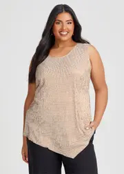 [TS] Taking Shape Time To Shine Tank Size 12 in Gold - Plus Size Women's Clothing Gold