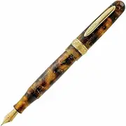 Stipula Etruria Magnifica Fountain Pen MIELE SELVATICO (Wild Honey) - Stainless Steel Medium Nib