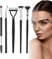 Mascara Brushes,Folding Eyelash Separator Set of 5 - Curling Eye Lash Comb Separator Makeup Tool, Fan Brush for Women Girls