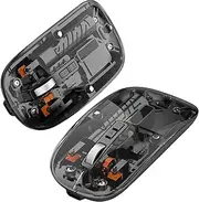 Transparent Wireless Mouse, BT5.1/2.4G Connection Bluetooth Mouse Rechargeable Mute Mouse Compatible for Mac,iPad,MacBook,Laptop,PC,etc