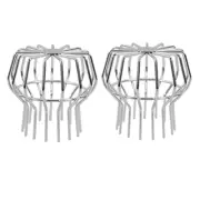 Gutter Guard Stainless Steel Gutter Cleaner Roof Strainer Silver Downspout6366