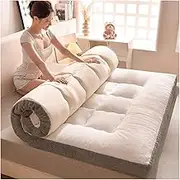 Futon Floor Mattress, Folding Tatami Portable Camping Mattress, Easy Storage(White,200x220cm)