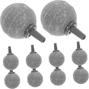 YARNOW 10pcs Aquarium Air Stone Round Bubble Diffuser for Fish Tank Oxygenation Durable Dinas Material for Home Aquariums and Hydroponics