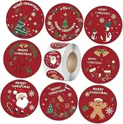 DOITOOL 4 Rolls Multi Function Christmas Stickers for Present Wrapping Decorative Sealing Labels Merry Christmas Designs Easy to Use Safe Materials for All Ages
