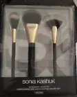 Sonia Kashuk Contour & Highlighting Brush Set of 3 Brushes NIB