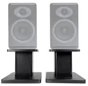 (2) 8” Black Bookshelf Speaker Stands For Audioengine P4 Bookshelf Speakers