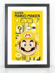 Super Mario Maker poster print