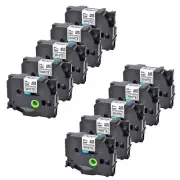10PK Compatible with Brother P-Touch White Tape Strong Adhesive TZe TZ-S251 24mm