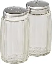 Ibili Salt and Pepper Shaker Set, Small, Stainless Steel, Silver/Clear, 9 x 8 x 4 cm, 2 Units