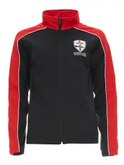 Jnr Track Jacket Navy With Red Panels
