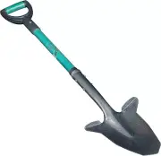 Multi-Purpose Teal Garden Spade with Cushioned D-Grip for Effortless Digging