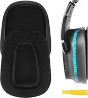 Geekria QuickFit Mesh Fabric Replacement Ear Pads for Logitech G533, G633, G635, G933, G935 Headphones Ear Cushions, Headset Earpads, Ear Cups Cover Repair Parts (Black)