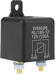 12V 100A Continuous Duty Relay, 4 Pin High Current Relay, Split Relay Switch Normal Open Car Starter Relay for Control Battery ON Off