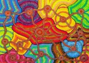QPuzzles 500XL Piece Jigsaw Puzzle - Indigenous Art - The Waradjuri Tribe