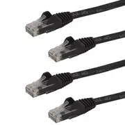 2x Star Tech 2m Snagless Cat6 UTP Ethernet LAN Cable Network/Patch RJ45 Black