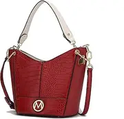 [MKF Collection] Mia K Collection Crossbody Bags for Women Purses and Handbags, Shoulder Strap, PU Leather Top-Handle Satchel Tote