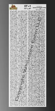 GT v1 Large Format Mesh Fishing Lure Airbrush Stencil 11x4 - Mylar Reusable