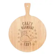 Crazy Narwhal Lady Stars Pizza Board Paddle Wooden Unicorn Funny Animal