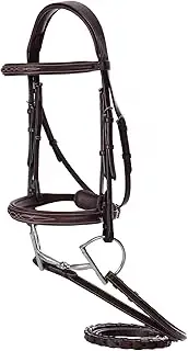 Equinavia Valkyrie Fancy Stitched Padded Cavesson Hunter Bridle with Reins