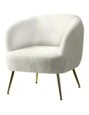 Artiss Armchair Lounge Chair Accent Chairs Sherpa Boucle White
