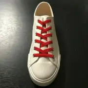 4pair No Tie Tieless Lazy Elastic Red Flat Shoelaces for Athletic Sneaker Canvas