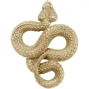 Retro Brass Rattlesnake Brooch Personality Backpack Hat Decorative Accessories