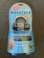 WORDLOCK Hardened Shackle WORD Combination Padlock Lock Model #633510-US - NEW