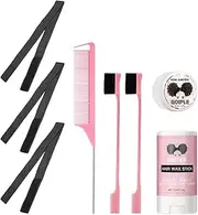 Adjustable Wig Bands for Lace Frontal and Install - Elastic Bands for Laying Edges and Wig Accessories (Black)