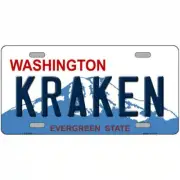 Kraken Washington Metal Sign