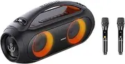 Vibe Plus Karaoke o Mark Karaoke Speaker 80W wirel subwoofer Built-in 12000mAh high- Battery Support AUX FM U Disk Playback