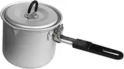 harayaa Camping Pot Cookware Gift with Storage Bag Multipurpose with Foldable Handle and Lid Cooking Pot for Campfire Hiking Picnic