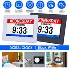 7'' LED Large Digital Day Wall Clock Calendar Dementia Date Week Month Year Time