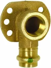 79190 ProPress Zero Lead Bronze 90-Degree Elbow Drop with Wall Plate with Fem...
