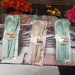 婚禮紀念品餐具筷子套裝旅行包裝 SHABBY 底座精美圖案批發