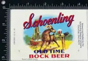 Schoenling Old Time Bock Beer Label - OHIO