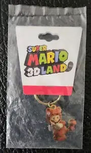NEW Super Mario 3D Land Tanooki Mario Gamestop Promo Keychain 2011