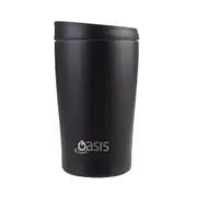 Oasis Insulated Stainless Steel 380ml Travel Cup Double Wall Drink Tumbler Black