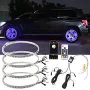 17" Car Row Wheel Ring Lights Remote Control RGB Wheel Ring Lights LED Rim Light