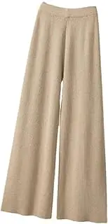 [Generic] Women Suits Warm 2 Pieces Sets Turtleneck Twist Pullover Sweater+Knitting Wide Leg Long Pants Sets