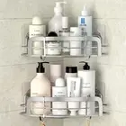 STEUGO Shower Caddy Corner Bathroom Corner Shower Shelfs Adhesive