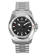 Victorinox I.N.O.X Swiss Made Stainless Steel Black Dial 26 Jewels Automatic Diver's 242019 200M Men's Watch