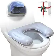 Raised Donut Pillow,Inflatable Toilet Seat Cushion,Height Adjustable Toilet Seat, PVC Commode Support Cushion for Adults,Seniors,Elderly, Disabled,Tailbone Pain Relief