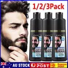 Permanent 3in1 Men's Mustache & Beard Dye Color Shampoo for Gray Hair Coverage