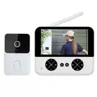 J Video Doorbell Camera Wireless No Subscription With 4.3 Inch IPS Screen Hi 5