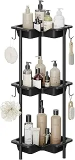 Nieifi Corner Shelf Stand, 3 Tier Storage Organizer Floor Corner Shower Shelves for Bathroom, Toilet