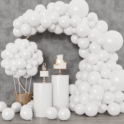 129pcs White Balloons Different Sizes 18 12 10 5 Inch for Garland Arch,Party ...