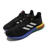 在飛比找遠傳friDay購物優惠-Adidas 慢跑男鞋 Pureboost 21 黑 彩色 