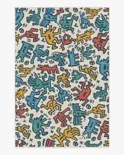 200' x 290' | Machine Washable Runner Rug | Kid & Pet Friendly | Indoor Rug | Block Party Multicolour Rug by Keith Haring | Ruggable