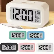 Gradual Sound Alarm Clock with Calendar and Thermometer for Desk or Travel